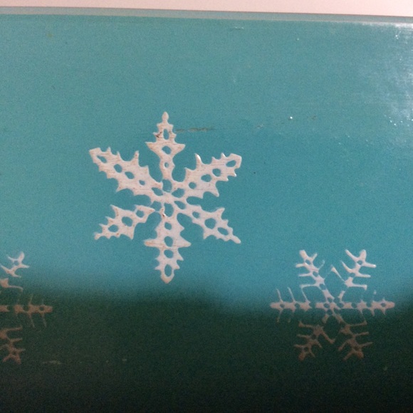 Rare Vintage Pyrex Snowflake turquoise baking dish - Picture 11 of 11